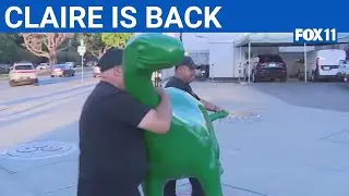Brentwood dinosaur returned to gas station  | FOX 11 LA