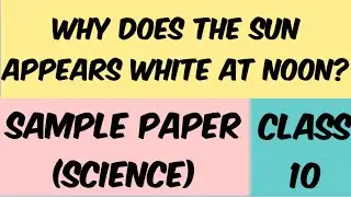 why does the sun appears white at noon |class 10 sample paper|Edulover