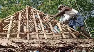 அழகான ஒரு கிராமத்தில் ஓலை வீடு 🛖 
