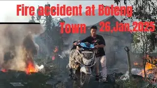 Massive 🔥 break out at #Boleng Town #fire incident at Boleng, (Siang district)7, House smashed down😱
