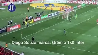 Gr&ecirc;mio vence Grenal 423 com gol de Diego Souza no final