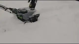 snow watch Chad shovels his driveway