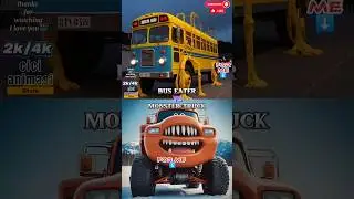 Bus eater vs monster truck animation edits #buseater #monstertruck #shorts #shortsvideo