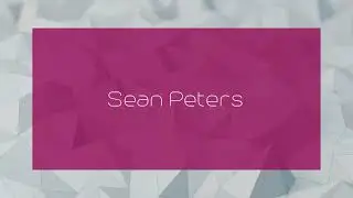 Sean Peters - appearance