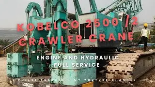 Kobelco 2500/2 Crawler crane engine and hydraulic full service video #video #youtube #viral#trending