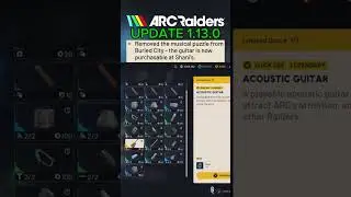 Musical Puzzle Removed After Patch Update 1.13.0 - ARC Raiders