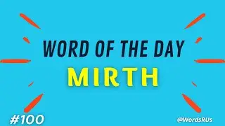 Mirth - Word of the Day | Improve your English Vocabulary | Learn Vocabulary