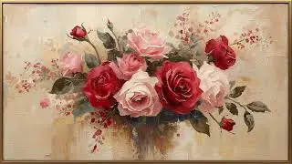 Floral Valentine's Day Oil Painting | Free TV Art | Holiday Scenes