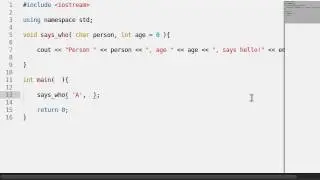 C++ 08 Functions with Default Arguments