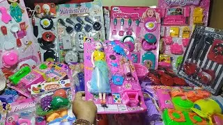 Asmr | Diy unboxing miniature kitchen toy|  hello kitty kitchen set | plastic amazing kitchen set