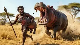 Life 6.6 Million Years Ago | Prehistoric Hunters vs A Furious Hippo Mother