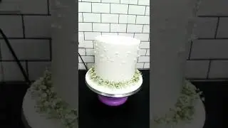 Simple Yet Royal White Cake Design | Pearl Cake Decorating 🌹🌹🌹