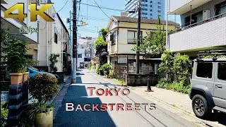 [4K] A relaxing sunny spring walk around the backstreets and local markets of Tokyo, Japan.