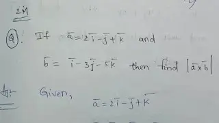 Find |a×b| cross product of Vectors||