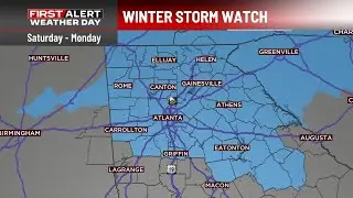 FIRST ALERT WEATHER: Atlanta, surrounding counties added to winter storm watch