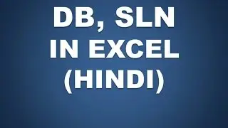 CCC Tutorials  How To Use SLN functionin  iN MS Excel By Gminnd Institute Sultanpur Hindi