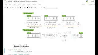 Gauss Elimination - 4x4 - Python Code