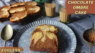 CHOCOLATE OMBRE CAKE EGGLESS