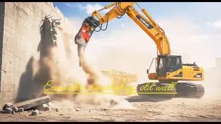Excavator Demolition Scene | Dust Cloud Cinematic