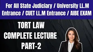 Tort Law l Complete Lecture l PART 2 l For All Exam l By RG Advocate