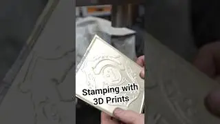 This is how I stamp emblems or machine logos out of thin gauge aluminum. #3Dprints #fabrication