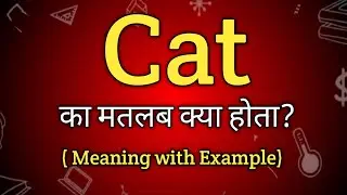 Cat Meaning in Hindi | Cat Ka Matlab kya Hota hai| English to Hindi dictionary