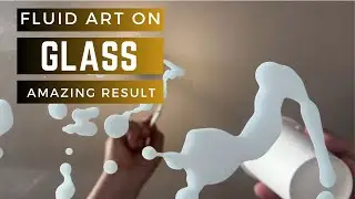 Fluid Art on GLASS! WOW So Different! MUST SEE! Abstract Painting Tutorial