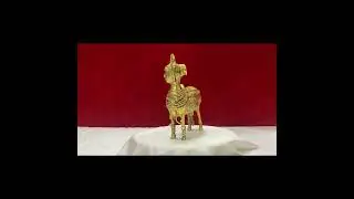 Solid Brass Kamdhenu Cow Idol | Sacred Hindu Puja Statue for Home Temple & Vastu D&eacute;cor