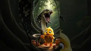 Duckling working in the forest was suddenly attacked by King Cobra 🐍#shorts #duckling