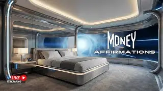 Money Affirmations in a Space Bedroom 🌌 Dark Ambient Dreamscape for Abundance