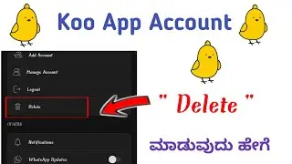 delete koo account permanently in kannada