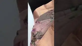 Mauve Organza Saree with Printed Florals