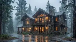 Gentle Rain Sounds for Deep Sleep 🌧️ | Cozy Forest Cabin Ambience (No Ads)