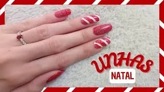 Nail Art com GLITTER para o NATAL