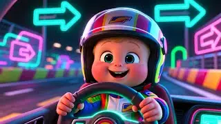 Car Race Fun with Baby 🏁🚗🍼 | Kids Fantasy Song | Learn Safe Racing and Happy Routines