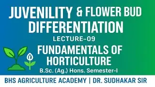 Juvenility and Flower Bud Differentiation ll Lecture-09 ll Fundamentals of Horticulture ll B.Sc (Ag)