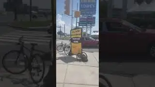 Stationary Advertising with a Bike Billboard.