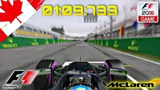 Melhor volta em Gilles Villenueve/Canad&aacute; - 01:09:733 | F1 2016 MOBILE