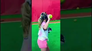 Youth Softball Player Makes a Great Throw 🥎