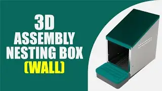 EggHouse Galvanized Nesting Box (Up to 10 Birds) Wall Mount - 3D Assembly