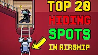 Top 20 Hiding Spots in Among Us HIDE N SEEK (AIRSHIP) 🔥