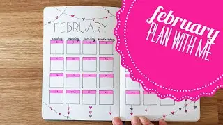 FEBRUARY 2020 💖 PLAN WITH ME || Heart Theme Bullet Journal With Crayola Markers || Anxiety Tracker
