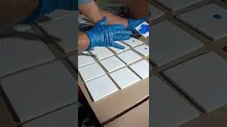 Laser engraving tiles. paint backfill. #art #laserengraving #foryou