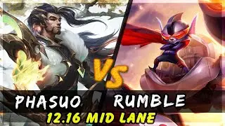Phasuo - Yasuo vs Rumble MID Patch 12.16 - Yasuo Gameplay
