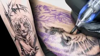호랑이 타투 / 블랙앤그레이 타투 / tiger tattoo / black and gray tattoo / korea tattoo