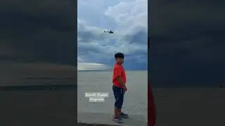 Nasaktuhang may helicopter #baywalk #lingayen #pangasinan #beach #sunset #reels #fyp #reelsvideo