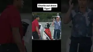Charlie Woods out drove Tiger Woods 💥 #golf #golfswing