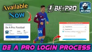 Be A Pro Football  Login Process New Way - Be A Pro Official Release - Be A Pro Best Gameplay