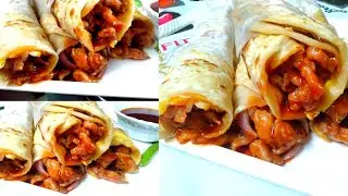 Easy Pepper Chicken frankie...#Aamisown