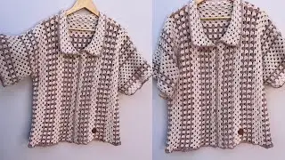 Camisa em crochê ! Camisa chocolate!!!! Kimono em crochê ! Cardigan em crochê !